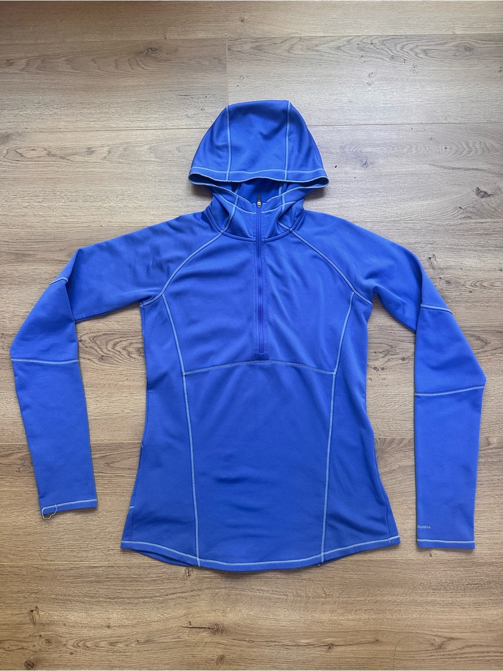 COLUMBIA Sportswear Hooded Quarter-Zip Performance Pullover | Royal Blue